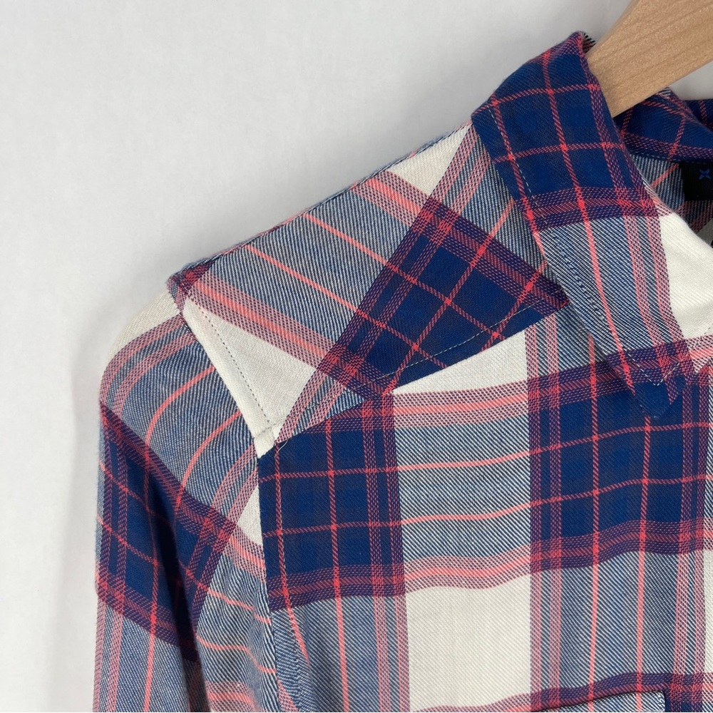 PAIGE Trudy Shirt Soft Plaid Casual Button Front‎ XS - Picture 4 of 16
